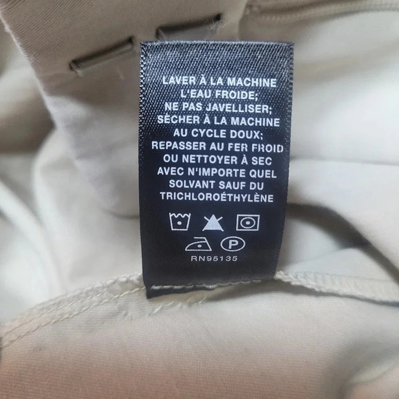 Lafayette 148 Cream/Khaki Manhattan Cropped Pants sz 4 - Picture 10 of 11